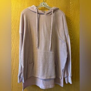 White Birch women’s hooded tunic. Dusty pink. Size XL.